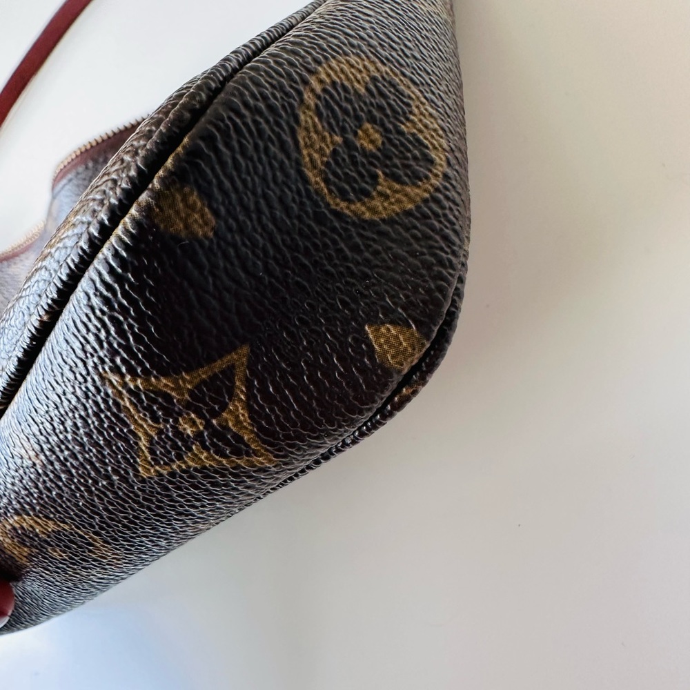 Louis Vuitton Brown Monogram Mini Pochette with Gold Hardware - Picture 13 of 16